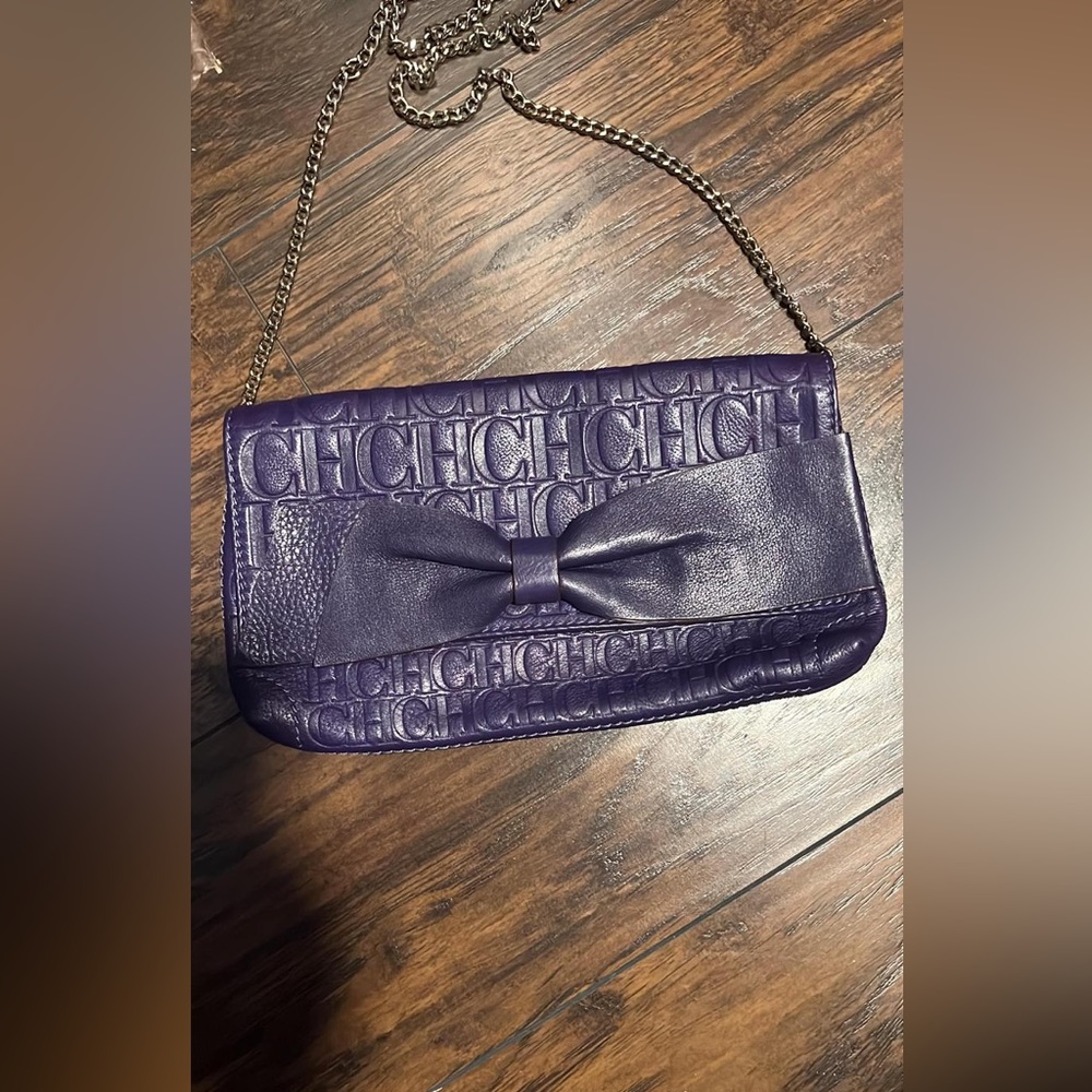 Carolina herrera purple crossbody